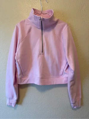 All In Motion NWT Pink Quarter Zip Sweatshirt Size Medium with Thumbhole Cuffs thumbnail 1