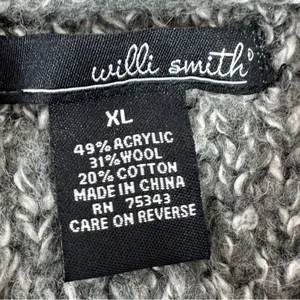 Willi Smith Marled Peplum Wool Blend‎ Cardigan Sweater Grey XL thumbnail 10