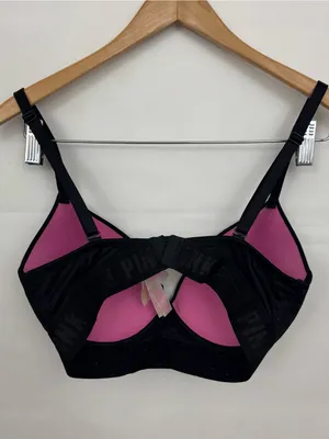 Victoria's Secret PINK wear everywhere wireless push up black Bra 34D thumbnail 3