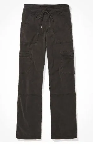 American Eagle Dreamy Drape Stretch Super High-Waisted Baggy Wide-Leg Pant thumbnail 1