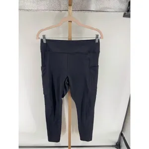 PINK Victoria's Secret Active Crop Leggings Pockets Size Large Black thumbnail 2