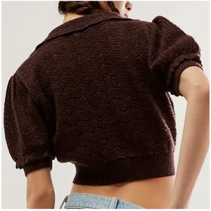 Free People Edie 100% Cashmere Cardigan Size S NWOT Fudge Brown thumbnail 3