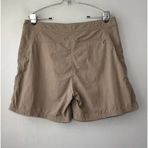 LL Bean Ripstop Shorts Womens Size 16 Taupe Nylon Hiking Gorpcore Granola Girl thumbnail 5