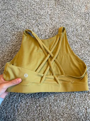 lululemon athletica High Neck Crisscross Strappy Energy Sports Bra SZ 10 thumbnail 3