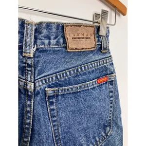 Lawman Jeans Women 7 Blue Good Vintage High Waist Tapered Leg Button Fly Western thumbnail 8