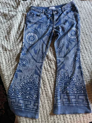 Free People Discharge Bali Flare Malaya Wash Boho Chic Music Festival thumbnail 1