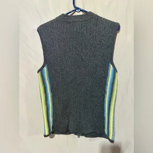 woolrich cinder gray multi front zip sweater vest thumbnail 3
