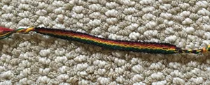 Handmade Rasta weaved bracelet thumbnail 1