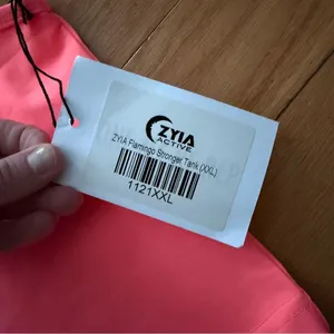 NWT Zyia Pink Flamingo Stronger Tank Size XXL Crop Top Gym Sport Yoga Running thumbnail 7