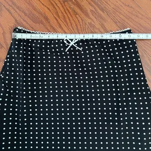 Black and White Satin Polka Dot Skirt thumbnail 7