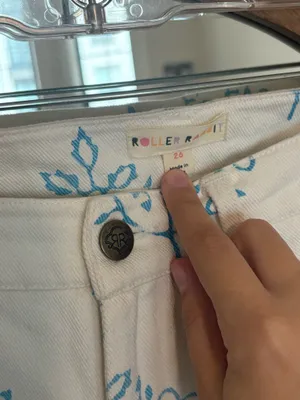 Roller Rabbit blue and white jeans thumbnail 5