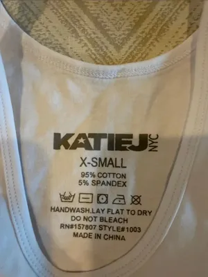 Katie J NYC White Scoop Neck Tank Top Junior XS Sleeveless Basic Casual thumbnail 4