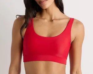 Quince NWT Cherry Red Italian Tank Bikini Top Size Small thumbnail 1
