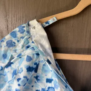 GANNI Printed Cotton Poplin Mini Dress Blue Floral Size EU 36/US 4/Small thumbnail 10
