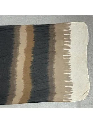 Vintage Lightweight Brown and Black Striped Scarf thumbnail 5