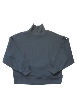 NWT Alo Hazy Mock Neck Pullover in Anthracite Gray Oversized Fleece Sweatshirt M thumbnail 2