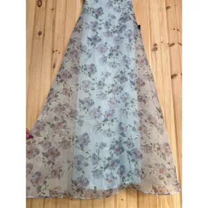 NWT Lulus Chic Preciousness Light Blue Floral Organza Bustier Maxi Dress Size XS thumbnail 5
