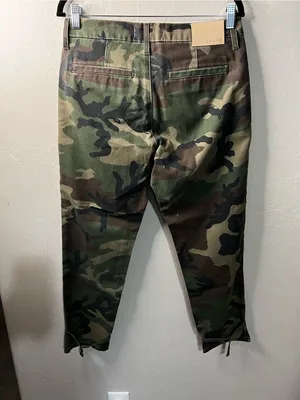 TRAVE Dakota The Big Battle Green Camo Relaxed Trouser Tie Ankle Pants thumbnail 8