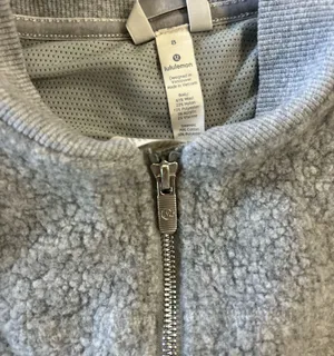 Lululemon Wool-Blend Full Zip Jacket – Size 8 – Light Grey thumbnail 2