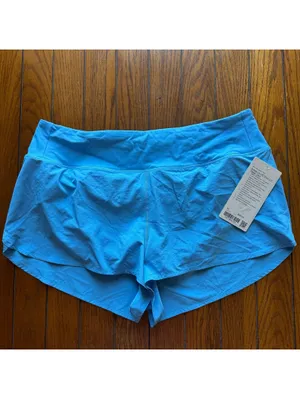 Lululemon Speed Up Short High Rise 2.5” Mesh Vent Ocean Wave Size XL/Size 12 NWT thumbnail 2