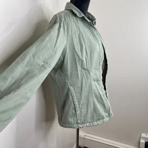 Woolrich Sage‎ Green Fleece Lined Button Front Shacket Size Small thumbnail 6