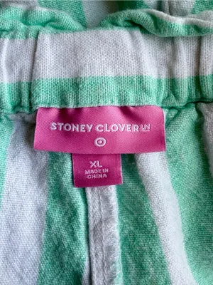 Stoney Clover x Target Mint‎ Green Striped Linen Blend Shorts Womens XL Coastal thumbnail 4