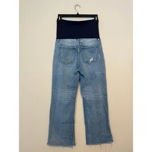 Pink Blush Maternity Straight Leg Distressed Jeans Raw Hem Size 28 thumbnail 6