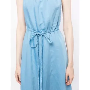 NWT Alice + Olivia Jayda ruffled Lyocell-blend voile maxi dress Blue‎ Sz 2 $495 thumbnail 5