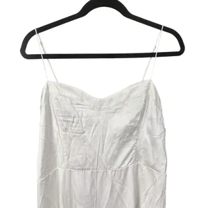 NWT Abercrombie & Fitch A&F Camille Satin Maxi Dress White XL Petite Bridal thumbnail 2