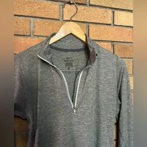 Nike Dri-Fit Athletic Athleisure Gym Running Half Zip Pullover Gray Size Small thumbnail 3