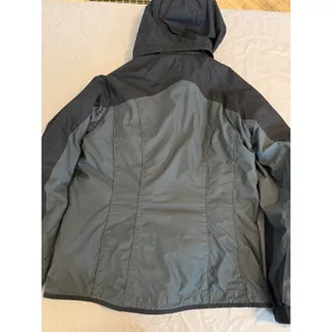 Columbia Interchange Hooded Jacket Womens Medium Black Grey‎ Neon Yellow Shell thumbnail 2