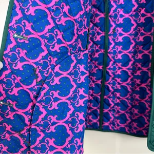 Davina Green Pink Blue Quilted Puffer Jacket Preppy Small Barn Chore Prep thumbnail 4