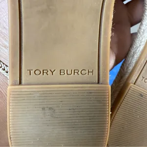Tory Burch T Monogram Espadrille Slide Sandals SZ:6M thumbnail 6