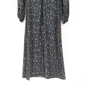 AFRM Revolve Portia Floral Midi Dress‎ Womens Size M Black Noir Neon Ditsy thumbnail 9
