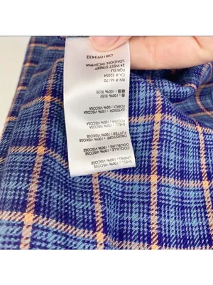 $69 Urban Outfitters Kamaryn Tie Front Plaid Mini Dress NWOT in Blue S thumbnail 10