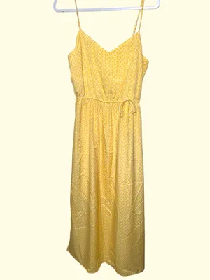 Maurices Yellow Spaghetti-Strap Maxi Dress - Lightweight Summer Style thumbnail 3