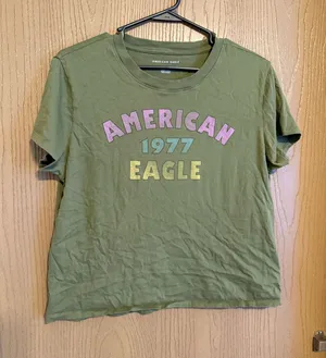 Army Green American Eagle Short Sleeve Tee thumbnail 1