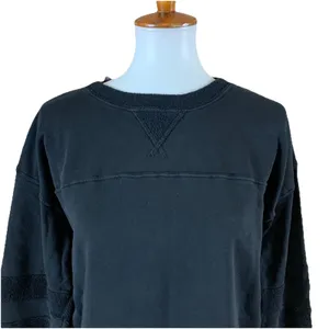 Year Of Ours‎ Black Terry Pullover Sweatshirt Large Casual Cozy Layer Women's thumbnail 2