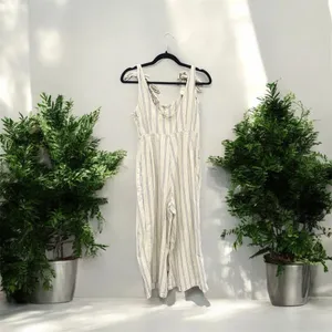Free People FP Striped Tie One-Piece Jumpsuit Romper Size 4 thumbnail 4