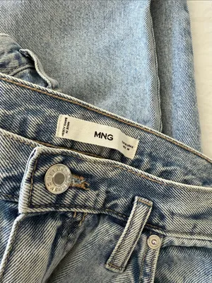 Mango Light Blue Denim Midi Skirt with Front Slit thumbnail 3
