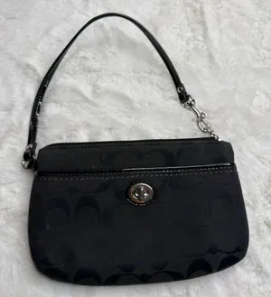 Coach Turlock Black Signature Wristlet thumbnail 1