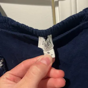 J. Crew Navy Dress with White Embroidery thumbnail 3