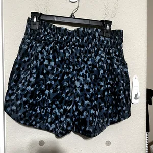 Anko Active Australia Running Shorts yoga gym US M AU sz‎ 14 lined blue camo thumbnail 4