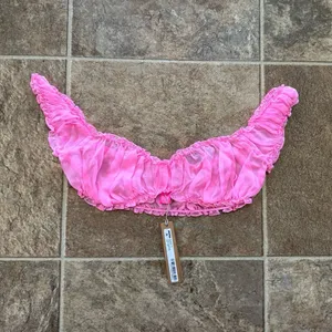 Skims Romance Chiffon Crop Top Bubblegum Size XXS thumbnail 3