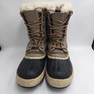 Sorel Arctic Pac Vintage Duck Boots Women’s 9 Brown Leather Wool Lined Canada thumbnail 8