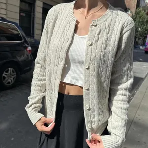 Brandy Melville OLSEN WOOL CABLE KNIT CARDIGAN thumbnail 5