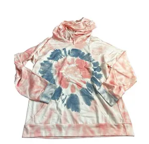 Ours size medium pink and blue tie dye light weight hoodie thumbnail 1