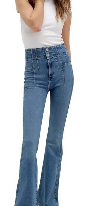 Free People We The Free Jayde High Rise Flare Jeans Size 27 thumbnail 1