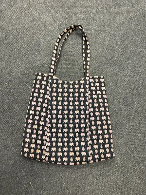 Vera Bradley Pink Black Elephants Medium tote bag purse thumbnail 4