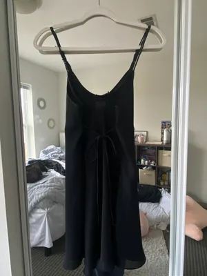 Blanche Vintage Black Slip dress Size L thumbnail 2